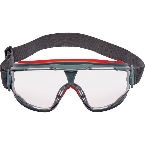 3M Goggles, Anti-Fog, Adjustable Band, 10/CT, Clear Lens, Gray, PK10 MMMGG501SGAFCT